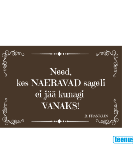 tekstiga tahvel