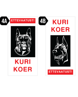 hoiatussilt kuri koer
