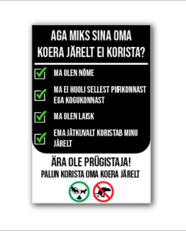 korista koera järelt