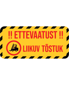 Põrandakleebis ettevaatust
